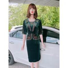 ĐẦM NHUNG vest TRUNG NIÊN CAO CẤP  Hàng có sẵn giao ngay Chất liệu nhung  Giá 390k ( shop khác đang bán gần 6xx)