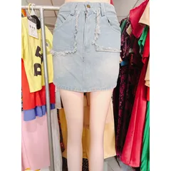 CHÂN VÁY JEAN CÓ QUẦN TRONG TÚI RÁCH CÁ TÍNH Hàng có sẵn giao ngay M Size SM Chất liệu jean cao cấp Giá 150k
