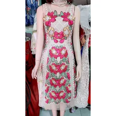 Đầm dự tiệc  ren cao cấp thanh lịch dáng chữ A hai dây đính kết , cover hãng Amy Hàng có sẵn giao ngay S Size S