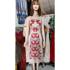 Đầm dự tiệc  ren cao cấp thanh lịch dáng chữ A hai dây đính kết , cover hãng Amy Hàng có sẵn giao ngay S Size S