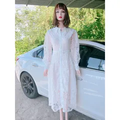 Đầm ren nổi màu trắng  Hàng cao cấp Giá 490k Đủ size Hàng có sẵn giao ngay, đúp lót 2 lớp