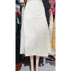 Chân váy ren họa tiết hoa siêu đẹp dáng dài Hàng có sẵn giao ngay L Size SML Giá 350k Màu kem