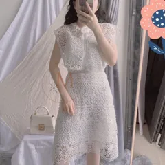 Đầm Thiết Kế Dự Tiệc Ren Trắng Hàng chính chủ ND Size S Hàng có sẵn giao ngay Màu trắng Giá 350k