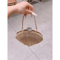 Túi đi tiệc Đá Tua Rua, đính đá sáng lấp lánh size 22cm Hàng có sẵn giao ngay Màu đen , trắng, gold Giá 390k/ cái
