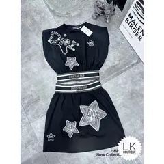 Set áo đính kết va chân váy kèm lót quần Màu trắng và đen Hàng có sẵn giao ngay S Giá 390k/ cả set Hàng cao cấp