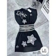 Set áo đính kết va chân váy kèm lót quần Màu trắng và đen Hàng có sẵn giao ngay S Giá 390k/ cả set Hàng cao cấp