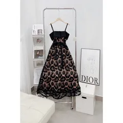 VÁY REN HOA VINTAGE CỘT EO DÂY PHỐI DÂY KÉP  Giá 420k Hàng có sẵn giao ngay Hàng ren cao cấp