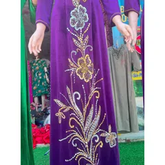 Áo daì nhung đính kêt siêu đẹp Hàng chụp thật 100% Xanh size S , tím giữa size L, tím bìa size XL Hàng siêu đẹp tỉ mỉ