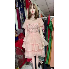Đầm tầng cao cấp đính kết đá Hàng có sẵn giao ngay Giá 450k Màu hồng baby Size SML, eo dưới 76cm mặc đẹp