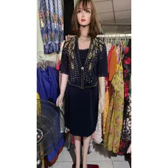 Đầm vest kết đá cao cấp, kết đá thủ công tỉ mỉ Hàng có sẵn giao ngay Màu xanh đậm Đủ size tới 80kg Giá 450k