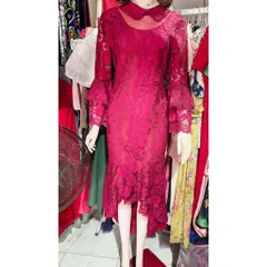 Đầm ren cao cấp Đúp lót 2 lớp Hàng có sẵn giao ngay Giá 290k Eo dưới 72cm mặc đẹp Màu đỏ đô
