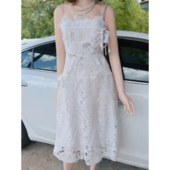Váy trắng ren 2 dây thướt tha dịu dàng Giá 390k Có siZe S và M Hàng có sẵn giao ngay