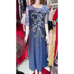Đầm dạ hội đính kết Hàng có sẵn giao ngay Eo dưới 100cm mặc đẹp Giá 390k, chất liệu co giãn dễ mặc
