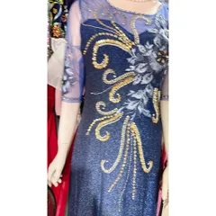 Đầm dạ hội đính kết Hàng có sẵn giao ngay Eo dưới 100cm mặc đẹp Giá 390k, chất liệu co giãn dễ mặc
