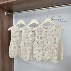 ÁO REN 3 LỖ HOẠ TIẾT XINH XỈU áo ren lưới mặc đi biển đi chơi hàng chuẩn quảng châu Giá 190k Màu kem Hàng có sẵn giao