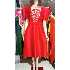 Đầm tacta thêu hoạ tiết cao cấp Nhìn là yêu ạ Chất tacta  Mặc siêu sang chảnh tôn dáng lun Hàng có sẵn giao ngay XL