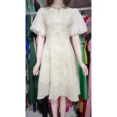 Đầm xoè voan thêu tay phồng siêu đẹp Hàng có sẵn giao ngay S, eo dưới 68cm Đúp lót 2 lớp, hàng chính chủ Thuy Venus