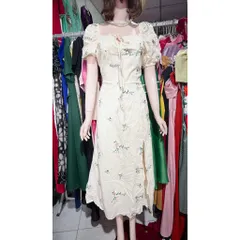 ĐẦM MIDI HOA thêu MÀU PASTEL SIÊU XINH (CÓ ẢNH THẬT) Hàng có sẵn giao ngay L, đủ size SML( eo dưới 76cm mặc đẹp)