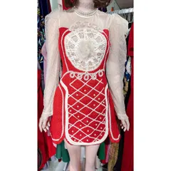 Đầm  dạ ngọc mix ren bi chuẩn hàng hotgirl (như hình thật shop chụp) Giá 420k  Hàng có sẵn giao ngay M, eo dưới 75cm