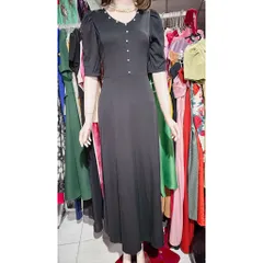 Đầm dạ hội dáng dài đính ngọc  Màu đen Chất liệu len tăm co giãn dễ mặc Hàng có sẵn giao ngay, eo dưới 86cm mặc đẹp
