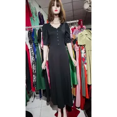 Đầm dạ hội dáng dài đính ngọc  Màu đen Chất liệu len tăm co giãn dễ mặc Hàng có sẵn giao ngay, eo dưới 86cm mặc đẹp