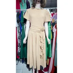 Đầm Ren Cuộn Hoa Tiểu Thư Thoáng Mát, Ren Co Giãn dễ chịu, có hàng bigsize Màu nâu tây Hàng có sẵn giao ngay 2XL