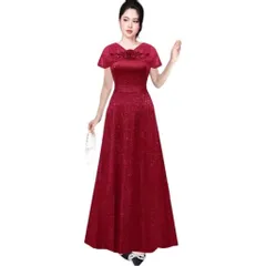 ĐẦM KIM SA DẠ HỘI DÁNG DÀI TAY CHOÀNG VAI DỰ TIỆC SIÊU XINH, che bắp tay Hang có sẵn giao ngay Màu đỏ đô Giá 420k