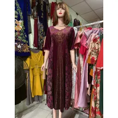 Mã đầm dạ hội (580)ép đá DMC - Chất Liệu: nhung phối nhũ . - size:58kg—>80kg. Hàng có sẵn giao ngay Giá 390k