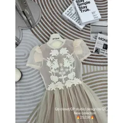 Đầm CÔNG CHÚA HOA REN LƯỚI CAO CẤP  Đủ size SML Màu trắng kem, đúp lót 3 lớp ren , vai có cầu vai Giá 450k Hàng có sẵn