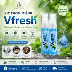 Vfresh Xịt Thơm Miệng Khử Mùi Hôi Miệng Hơi Thở Thơm Mát 10ml Không Cồn Ngừa Viêm Lợi Sâu Răng