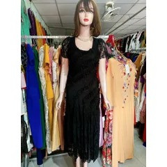 Đầm cổ vuông tay ngắn họa tiết ren hoa dáng dài ,đầm maxi nữ dáng dài xòe siêu tôn dáng sang trọng Hàng có sẵn giao ngay