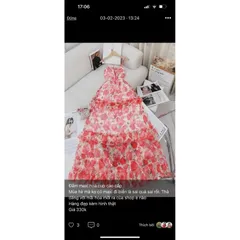 Giá 330k 🌿Đầm Voan Dây Thiết Kế Trễ Hồng Xòe🌿 ✅Chất liệu : Voan Có Lót Mút ✅Freesize dưới 55kg tùy chiều cao