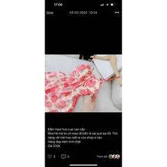Giá 330k 🌿Đầm Voan Dây Thiết Kế Trễ Hồng Xòe🌿 ✅Chất liệu : Voan Có Lót Mút ✅Freesize dưới 55kg tùy chiều cao