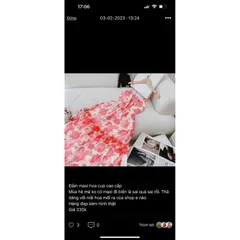 Giá 330k 🌿Đầm Voan Dây Thiết Kế Trễ Hồng Xòe🌿 ✅Chất liệu : Voan Có Lót Mút ✅Freesize dưới 55kg tùy chiều cao