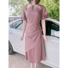 Váy cổ yếm ngắn tay tiểu thư tay bồng ảnh thật Có sẵn màu tím nhạt L Hàng có sẵn giao ngay Giá 290k Hàng chính phẩm