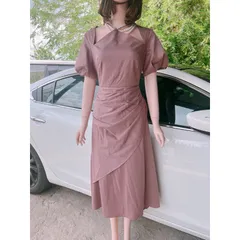 Váy cổ yếm ngắn tay tiểu thư tay bồng ảnh thật Có sẵn màu tím nhạt L Hàng có sẵn giao ngay Giá 290k Hàng chính phẩm