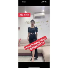 Đầm dạ hội viền xẻ tà siêu đẹp Chất liệu thun Anh co giãn  Giá 350k Có 2 màu : đen và tím Hàng có sẵn giao ngay