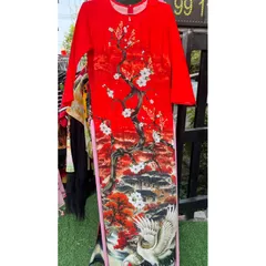 (HÀNG CÓ SẴN) 🌻 MẪU ÁO DÀI LUA 3D MAY SẴN Giá 290k/ áo dài Quần 90k ( có thể mua hay không mua)
