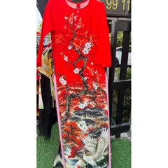 (HÀNG CÓ SẴN) 🌻 MẪU ÁO DÀI LUA 3D MAY SẴN Giá 290k/ áo dài Quần 90k ( có thể mua hay không mua)