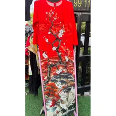 (HÀNG CÓ SẴN) 🌻 MẪU ÁO DÀI LUA 3D MAY SẴN Giá 290k/ áo dài Quần 90k ( có thể mua hay không mua)