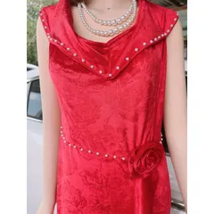 Đầm dạ hội hoa vân nổi Có co giãn Giá 320k Hàng có sẵn giao ngay