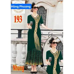 Đầm nhung ép đá siêu sang Hàng có sẵn giao ngay Hàng đường may đẹp, kỹ, đúng mô tả.  100% sử dụng hình ảnh thật