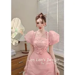 ĐẦM CÔNG CHÚA THIẾT KẾ NGỰC TRÁI TYM SIU XINH Giá 399k Hàng có sẵn giao ngay Màu hồng pastel