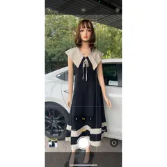 Đầm hoạ tiết như hình Giá 320k( hàng chính phẩm My Bông cao cấp) Hàng có sẵn giao ngay L Chất liệu tuyết mưa