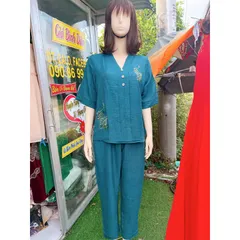 Set áo + quần thêu Hàng coa sẵn giao ngay Đủ màu Size to tới số 6 Giá 200k /bộ