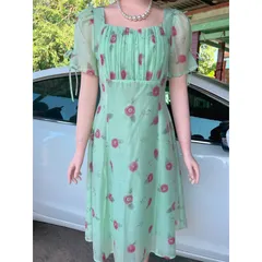 Đầm hoa 2 lớp siêu đẹp Hàng có sẵn giao ngay L Giá 290k