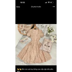 ĐẦM REN MÀU NUDE dày dặn Giá 350k Hàng có sẵn giao ngay