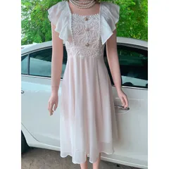 Đầm Xòe Phối Ren Tay Cánh Tiên  Dự Tiệc Dạo Phố Cà Phê Sang Chảnh  Đủ size  Hàng có sẵn giao ngay Giá 380k Màu trắng