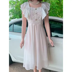 Đầm Xòe Phối Ren Tay Cánh Tiên  Dự Tiệc Dạo Phố Cà Phê Sang Chảnh  Đủ size  Hàng có sẵn giao ngay Giá 380k Màu trắng
