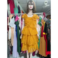 Đầm tầng đính hoa nổi Hàng có sẵn giao ngay Giá 290k Eo dưới 74cm Có sẵn mút ngực
